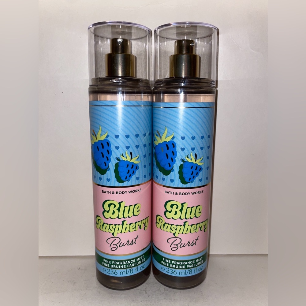 Bath & Body Works 2x Blue Raspberry Burst Fragrance Mist 8oz Discontinued New